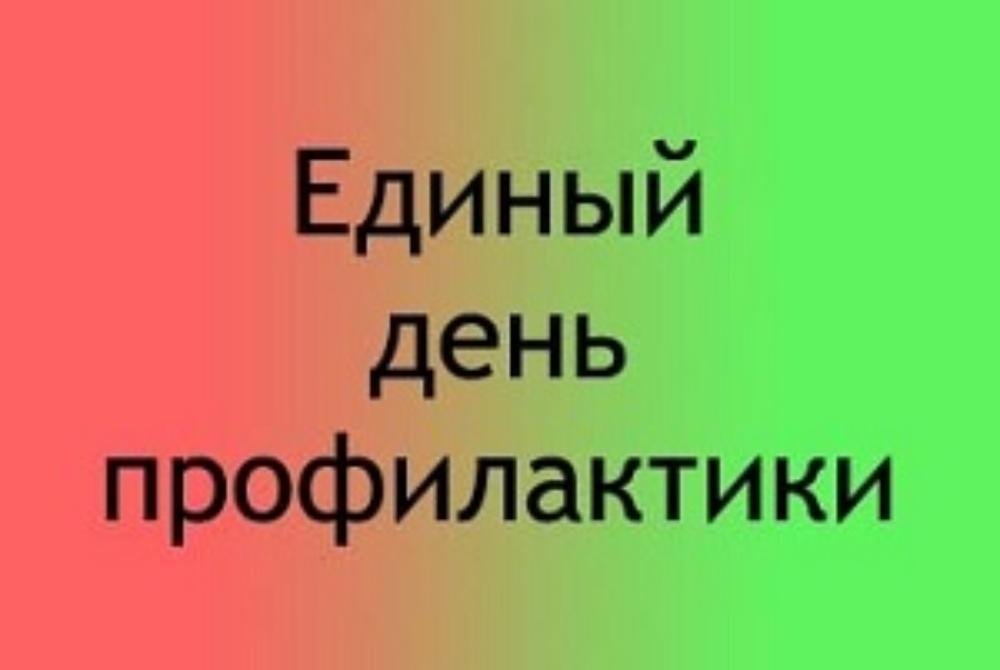 ЕДИНЫЙ ДЕНЬ ПРОФИЛАКТИКИ.